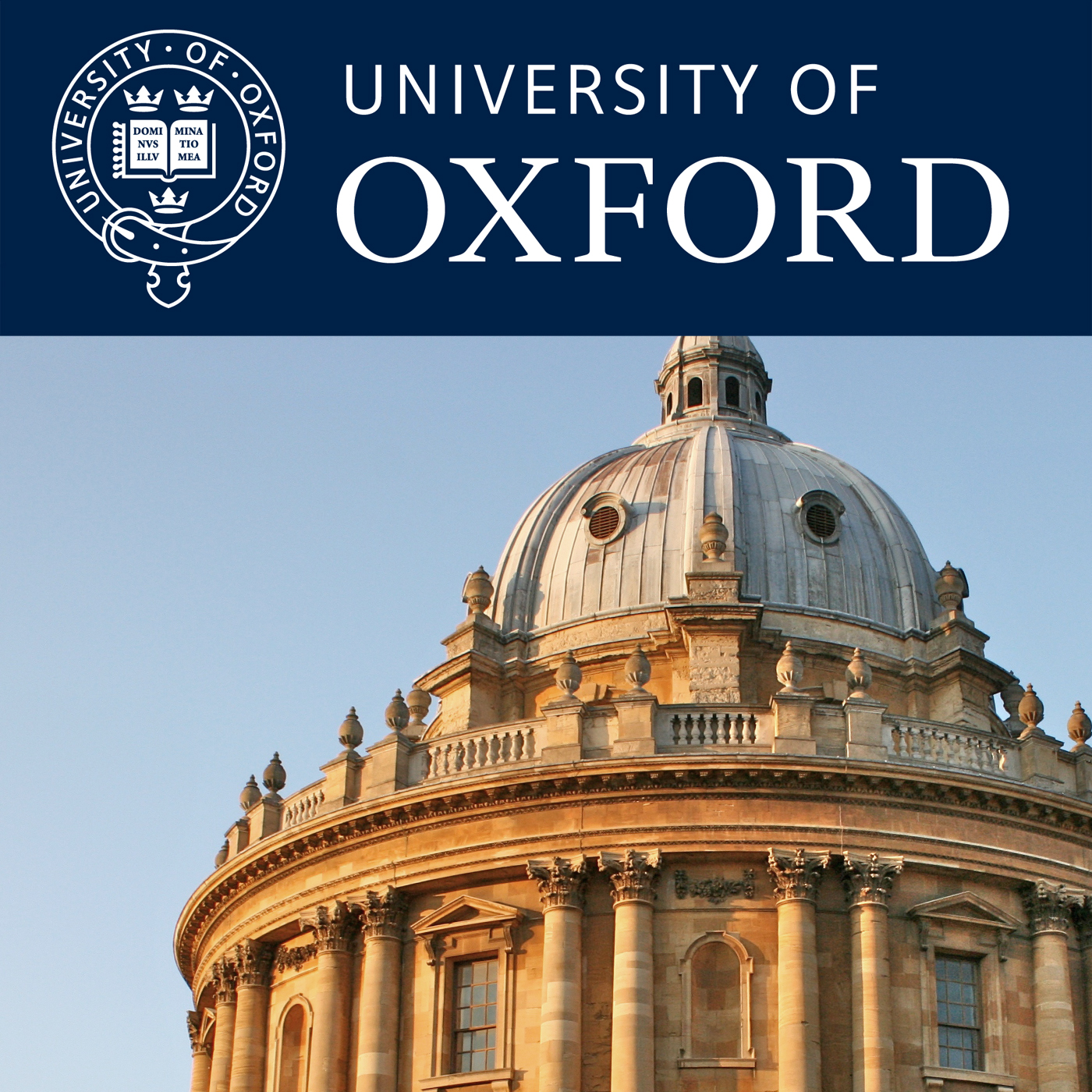 Photo of Radcliffe Camera with Oxford banner