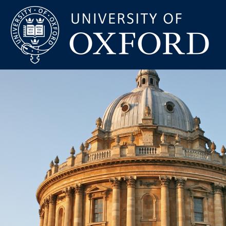 Photo of Radcliffe Camera with Oxford banner